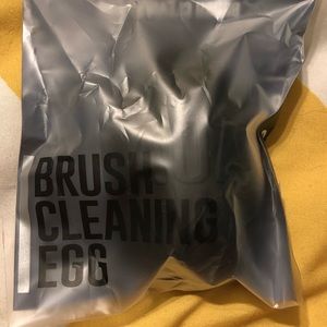Brush cleaning egg